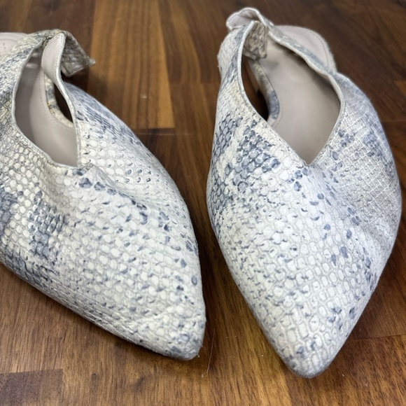 Cole Haan Snakeskin Brown Tan Slide Work Mules 9.5 - Picture 2 of 7